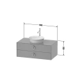 Подвесная тумбочка Duravit White Tulip с 2 ящиками, 408x1000x550 мм, белый глянец (WT499108585) - миниатюра фото 2