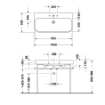 Раковина Duravit Happy D2 для мебели 1000x505 мм, белая, без отверстий, с заглушкой для перелива (2318100060) - миниатюра фото 3