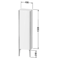 Подвесной шкаф Duravit XViu 133x40x24 см, цвет орех/матовый черный (XV1315RB221) - миниатюра фото 2