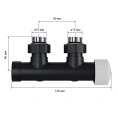 Узел нижнего подключения термостатический угловой Royal Thermo Design Pro 15мм М30х1,5 Черный (HC-1646653) - миниатюра фото 5