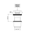 Донный клапан свободного слива Nicolazzi 1 1/4 без перелива, бронза (5553BZ) - миниатюра фото 2