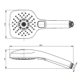 Ручной душ TOTO SHOWERS с 3 режимами: Comfort Wave, Active Wave, Warm Spa (хром, 110x75x248 мм) (TBW02015E1A) - миниатюра фото 2