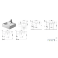 Раковина Duravit Vero Умывальник шлифованный с перел без отв под смеситель включая крепление 500x470мм Цвет Черный - миниатюра фото 2