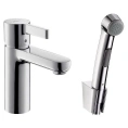 Смеситель Hansgrohe Metris S для раковины с гигиеническим душем - миниатюра фото 1