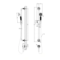 GESSI VENTI20 Душевая стойка 800 мм с ручным душем и подводом воды, хром (65142#031) - миниатюра фото 2
