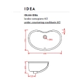 Встраиваемая раковина Artceram WASHBASINS IDEA 60×37 см без отверстия, белая - миниатюра фото 2