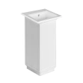 Напольная раковина Gessi Mimi 45×45 см с донным клапаном, белая глянцевая (Ceramilux) - миниатюра фото 1