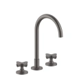 Смеситель для раковины Fantini Icona Classic с донным клапаном, 3 отверстия, матовая оружейная сталь (53 P5 R007) - миниатюра фото 1
