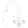 Надежный кухонный смеситель Zorg Inox Ibix из нержавеющей стали - миниатюра фото 2
