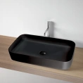 Накладная раковина Kerasan Tribeca 70x43 см без отверстия под смеситель, черный матовый (460231) - миниатюра фото 1