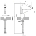 Смеситель для биде Gessi Goccia на одно отверстие в хромированном исполнении (33607#031) - миниатюра фото 2