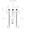 Смеситель для раковины GESSI INCISO на 3 отверстия, цвет чёрный (58013#299) - миниатюра фото 2
