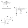 Подвесная раковина Duravit 650x500 мм с полупьедесталом, белая (2323650000) - миниатюра фото 2