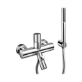 Настенный смеситель для ванны Fantini Nostromo с ручным душем и изливом 140 мм, хром (50 02 1615) - миниатюра фото 1