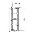 Шкаф подвесной DURAVIT DURASTYLE правый, белый матовый (DS1238L1818) - миниатюра фото 2