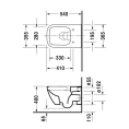 Унитаз подвесной Duravit Happy D.2 rimless с системой крепления Durafix, 365x540 мм, цвет антрацит матовый (22220989001) - миниатюра фото 2