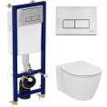 Комплект для подвесного унитаза Ideal Standard: чаша AquaBlade + сиденье с микролифтом + инсталляция 4 в 1 - миниатюра фото 1