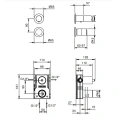 Встраиваемый смеситель для душа Fantini Nice с двумя потоками, хром (65 02 S181SB) - миниатюра фото 2