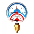Термоманометр радиальный 80 мм 1/2, 4 бар, 120 C Watts FR 828 - миниатюра фото 1