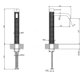 Смеситель для раковины GESSI 316 высокий, цвет brushed black metal PVD (54206#707) - миниатюра фото 2