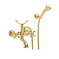 Настенный смеситель для ванны Nicolazzi Nuova Brenta с двумя ручками и душевой лейкой в цвете Gold Brass (2502GB) - миниатюра фото 1