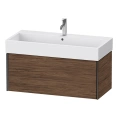 Подвесная тумба Duravit XViu для раковины, 397x984x454 мм, цвет Walnut Dark/черный матовый (XV42370B221) - миниатюра фото 1