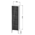 Шкаф подвесной Duravit XViu со стеклянной дверью и 4 полками, 1770x500x360 мм, цвет walnut dark/черный матовый (XV1376RB221) - миниатюра фото 2