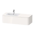 Столешница Duravit Happy D.2 Plus белая глянцевая для тумб HP4932-HP4972 с левым вырезом 16x1300x550мм (HP031KL2222) - миниатюра фото 1