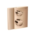 Термостат для душа AX Edge встраиваемый с запорным вентилем, полированное красное золото (46750300) - миниатюра фото 1