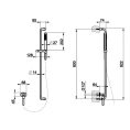 Gessi Goccia: стильная душевая штанга с ручным душем в черном цвете (33645#299) - миниатюра фото 2