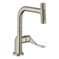 Кухонный смеситель AX Citterio с выдвижным изливом, цвет шлифованный никель (39862820) - миниатюра фото 1