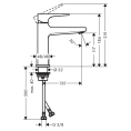 Смеситель для раковины Hansgrohe Metropol 110, черный матовый, с донным клапаном (32507670) - миниатюра фото 2