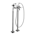 Напольный смеситель для ванны AX Montreux с двумя рычагами и ручным душем, хром (16553000) - миниатюра фото 1
