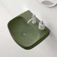 Kerasan Nolita Накладная подвесная раковина 50х45 см, отверстие под смеситель, цвет Verde Muschio (534011*1 ) - миниатюра фото 1