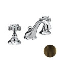 Смеситель для раковины Nicolazzi Dames Anglaises на 3 отверстия с донным клапаном, излив 130 мм, тёмная бронза (1408DB18) - миниатюра фото 1
