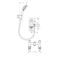 Смеситель для ванны Hansgrohe Vernis Blend с ручным душем Veris Blend Vario — хром (71461000) - миниатюра фото 2