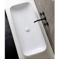 Накладная раковина AZZURRA ELEGANCE SOFT 90x40 см без отверстия, белая - миниатюра фото 2