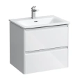 Комплект мебели Laufen Palace 60 см с раковиной Slim и 2 ящиками белый глянцевый (8.6070.2.261.104.1) - миниатюра фото 1
