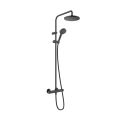 Душевая стойка HG Vernis Blend с термостатом и верхним душем, матовый черный (26276670) - миниатюра фото 1