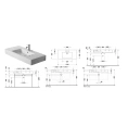 Раковина Duravit Vero для мебели с перел с 3 отв под смеситель 1050x490мм Цвет Черный - миниатюра фото 2