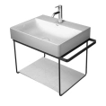 Раковина Duravit DuraSquare 600 мм с площадкой, без перелива, белая (2353600041) - миниатюра фото 1