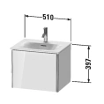Тумба подвесная Duravit XSquare 234453 White High Gloss (XS422102222) - миниатюра фото 2