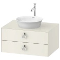 Подвесная тумба Duravit White Tulip с двумя ящиками (408x800x550 мм, Nordic White HighGloss) (WT49900H4H4) - миниатюра фото 1