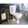 Унитаз-компакт «Суперкомпакт» с декором цветы от Оскольской керамики - миниатюра фото 2