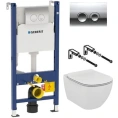 Комплект для установки унитаза 3 в 1: чаша Ideal Standard Tesi, инсталляция Geberit Duofix и сиденье с микролифтом - миниатюра фото 1