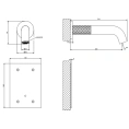 Электронный настенный смеситель GESSI 316 INTRECCIO для раковины, цвет Steel Brushed (54115#239) - миниатюра фото 2