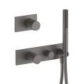 Встраиваемый термостат для душа Fantini Milano на 2 источника, цвет Matt Gun Metal (31 P5 4712B) - миниатюра фото 1