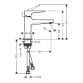 Смеситель для раковины Hansgrohe Metropol 100, черный матовый, с донным клапаном (32500670) - миниатюра фото 2