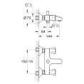 Смеситель для ванны с душем Grohe Costa 25450001 - миниатюра фото 2