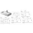 Раковина Duravit Vero Умывальник шлифованный с перел с 1 отв под смеситель включая крепление 800x470мм Цвет Черный - миниатюра фото 2